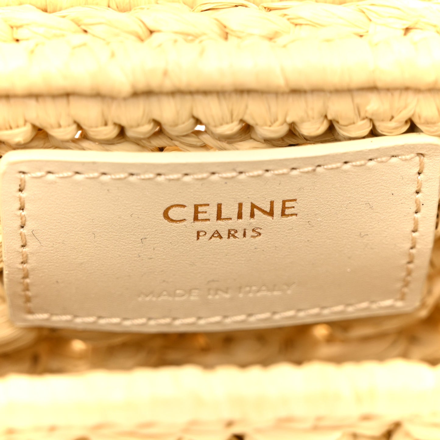 Raffia Effect Claude Chain Shoulder Bag Natural
