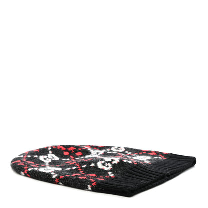 Gucci Knit GG Monogram Diamante Beanie Hat S Black 5 of 5