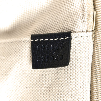 Gucci GG Supreme Monogram Textured Dollar Calfskin Web Ophidia Small Savoy Cabin Trolley Black Blue 6 of 10