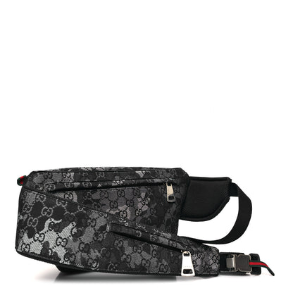 Gucci Denim Monogram Web Belt Bag Blue Multicolor 3 of 10