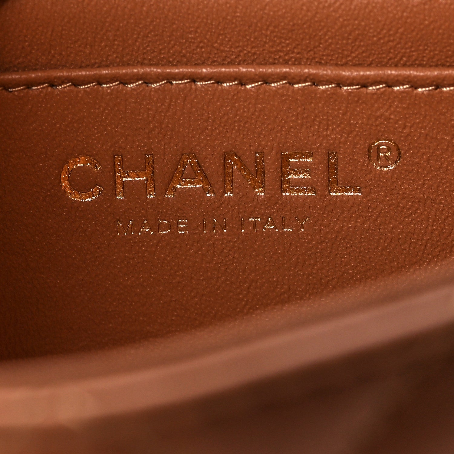 Chanel Lambskin Quilted Mini Rectangular Flap Brown 5 of 10