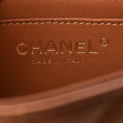 Chanel Lambskin Quilted Mini Rectangular Flap Brown 5 of 10