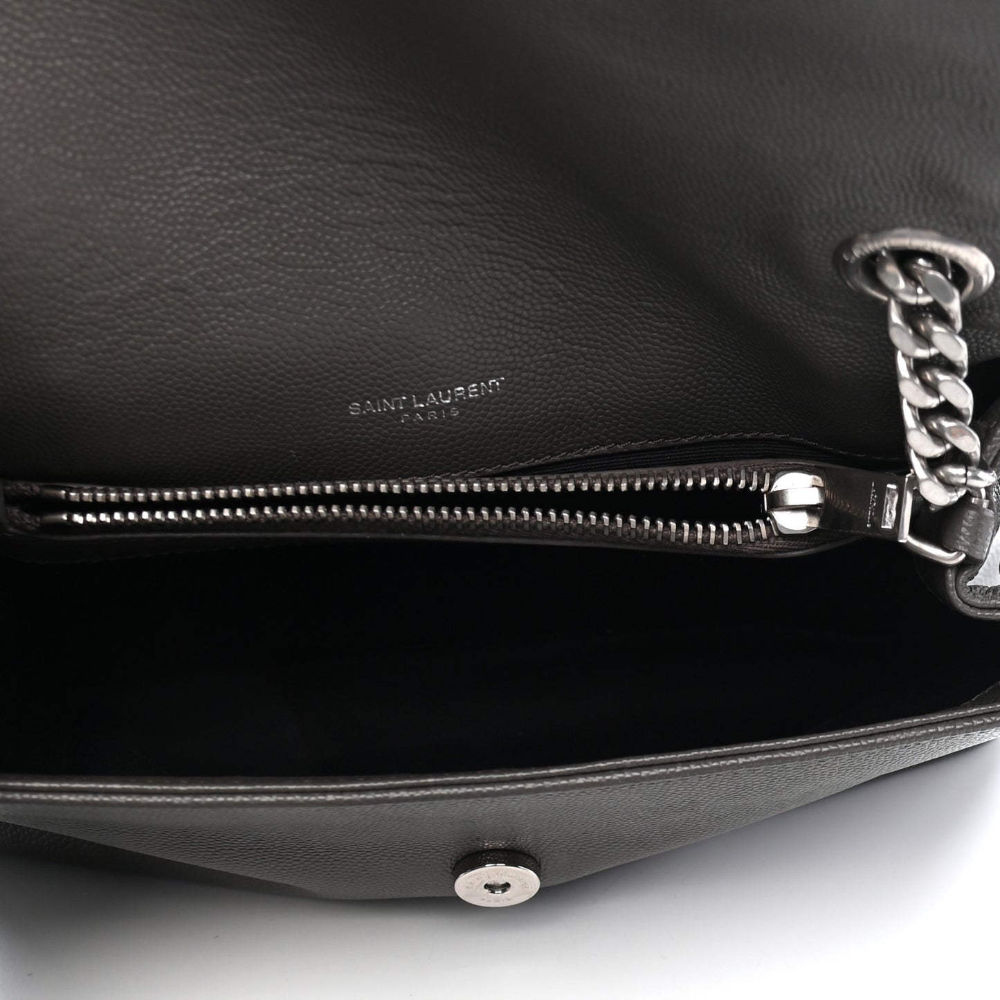 Grain De Poudre Medium West Hollywood Monogram Fold-Over Coal