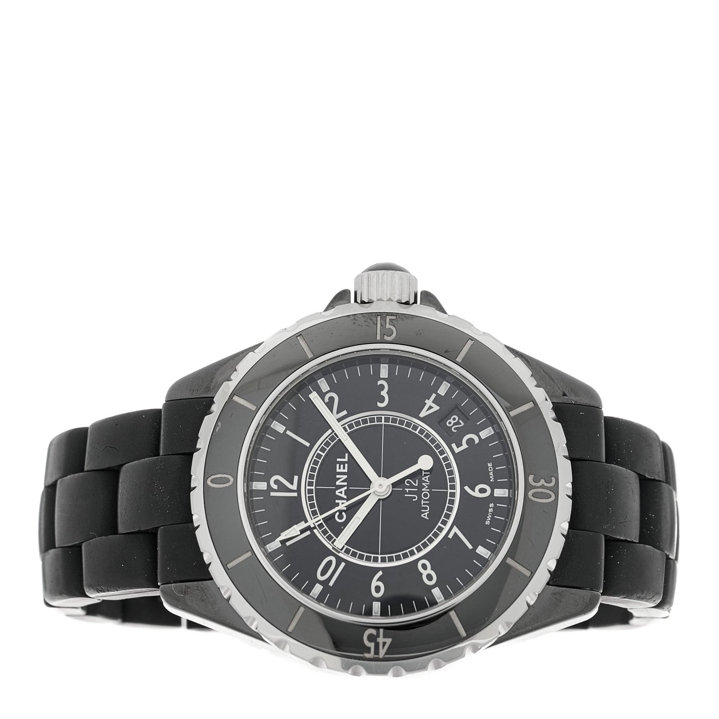 Stainless Steel Ceramic 38mm J12 Automatic Watch Black