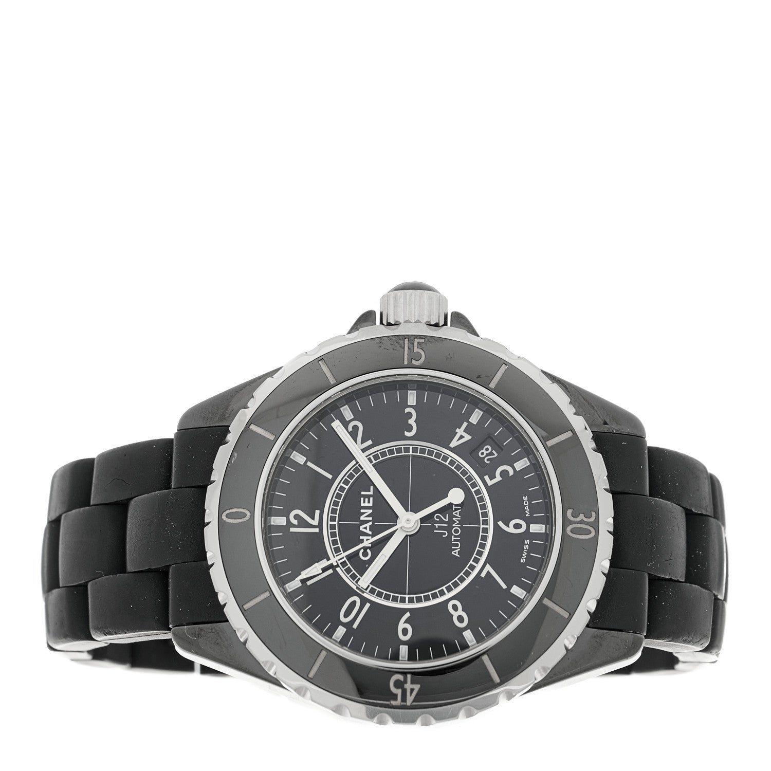 Chanel Stainless Steel Ceramic 38mm J12 Automatic Watch Black 2 of 4