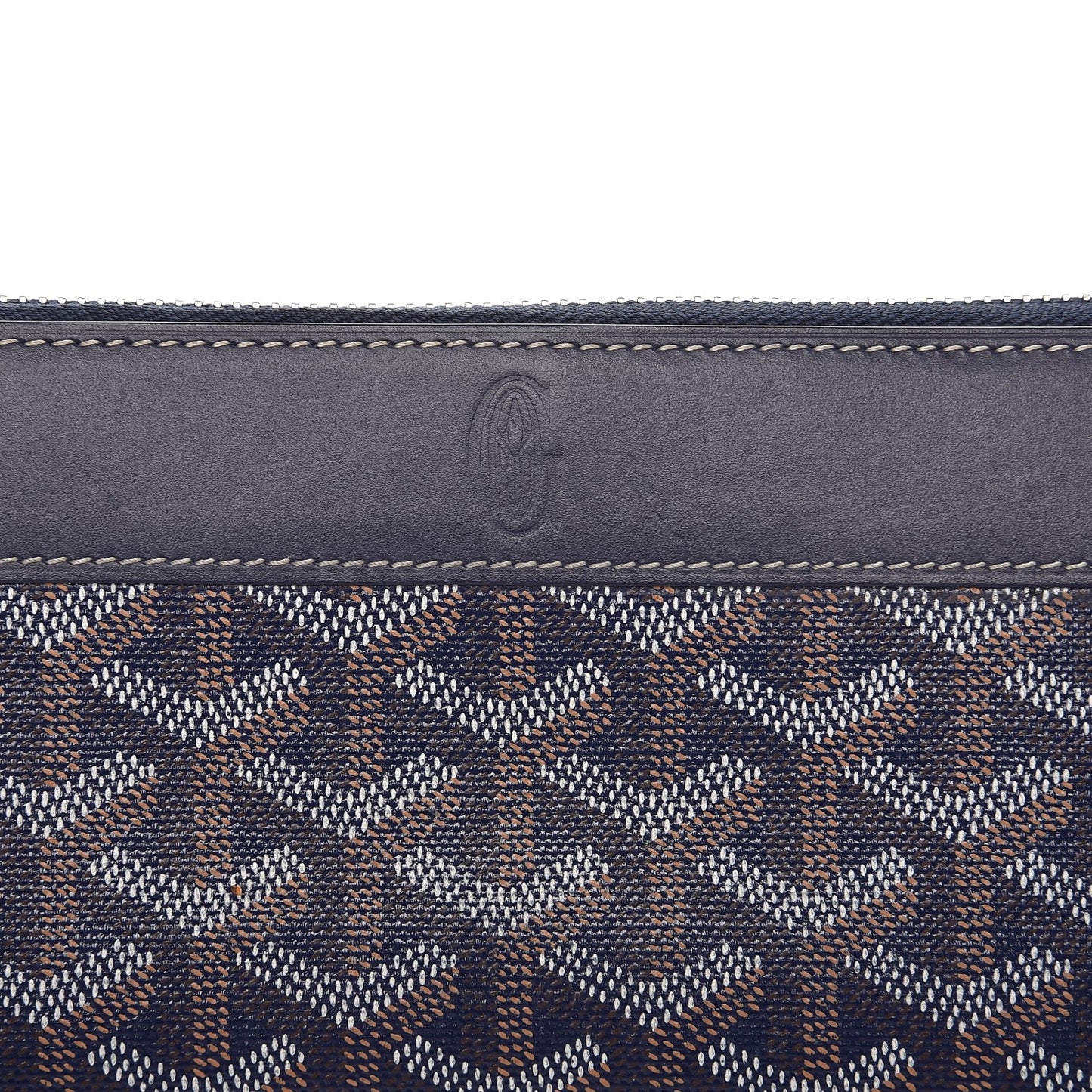 Goyardine Matignon Zip Around GM Wallet Navy