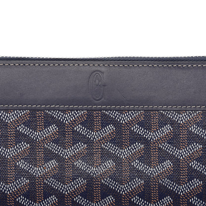 Goyard Goyardine Matignon Zip Around GM Wallet Navy 7 of 9