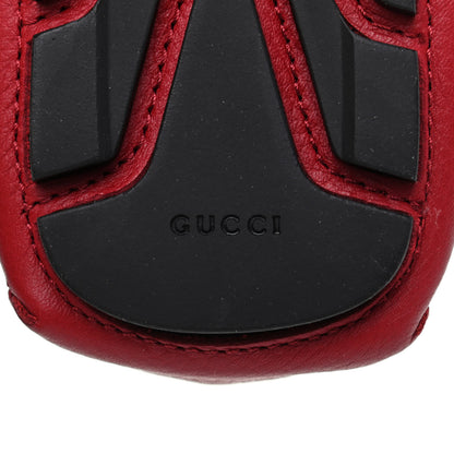 Gucci Calfskin Web Mens Driver Loafers 7 Red 6 of 9