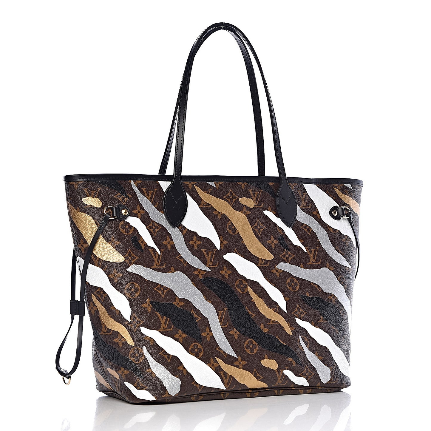 X LOL Monogram Neverfull MM Gold Silver
