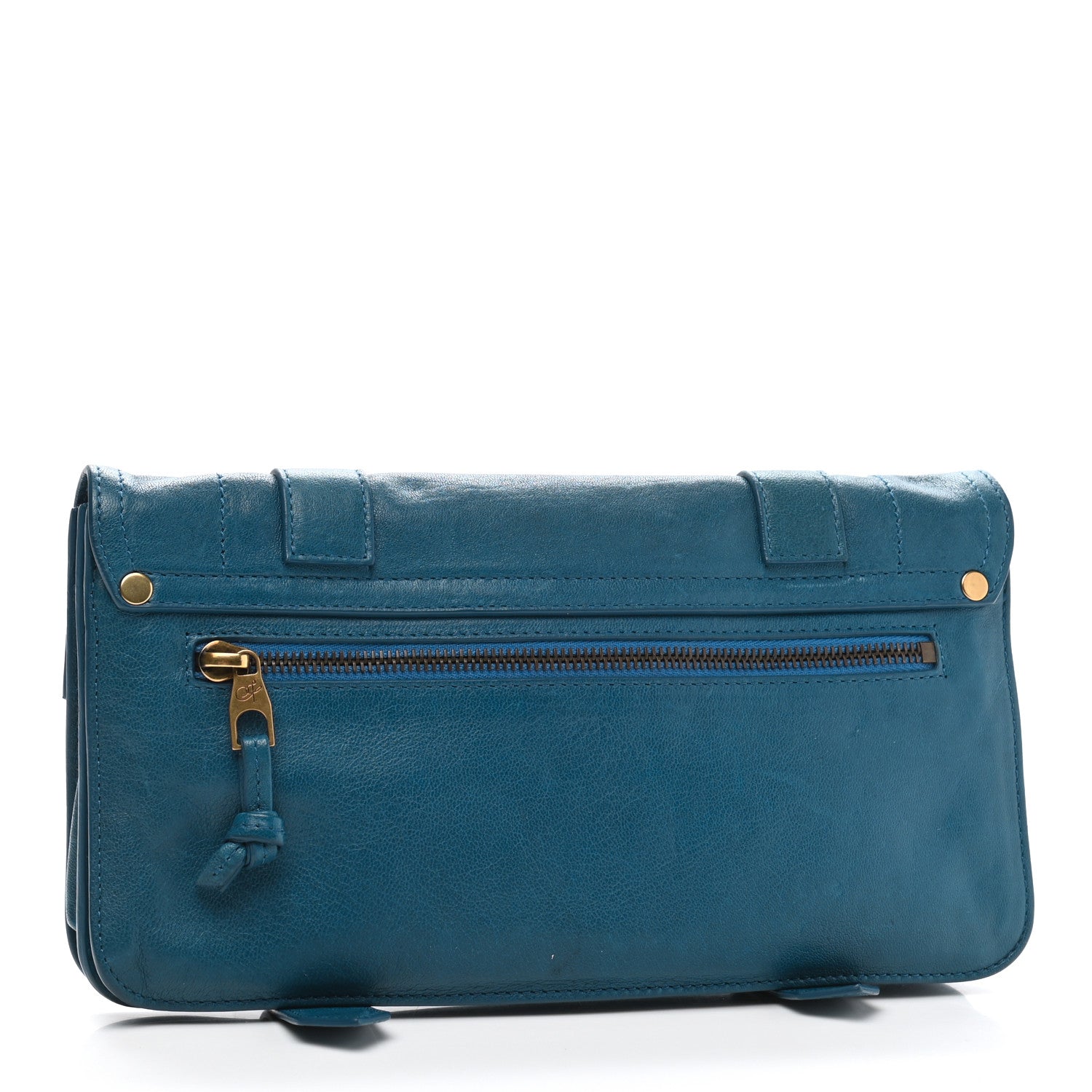 Proenza Schouler Lambskin PS1 Pochette Clutch Blue 3 of 6