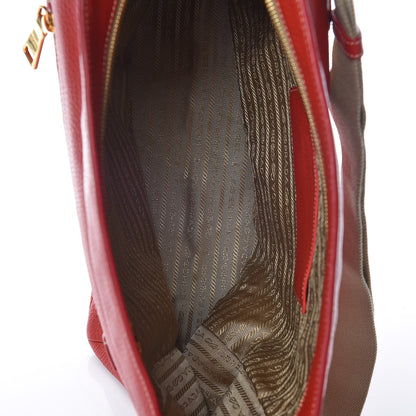 Prada Vitello Daino Shoulder Bag Fuoco 7 of 14