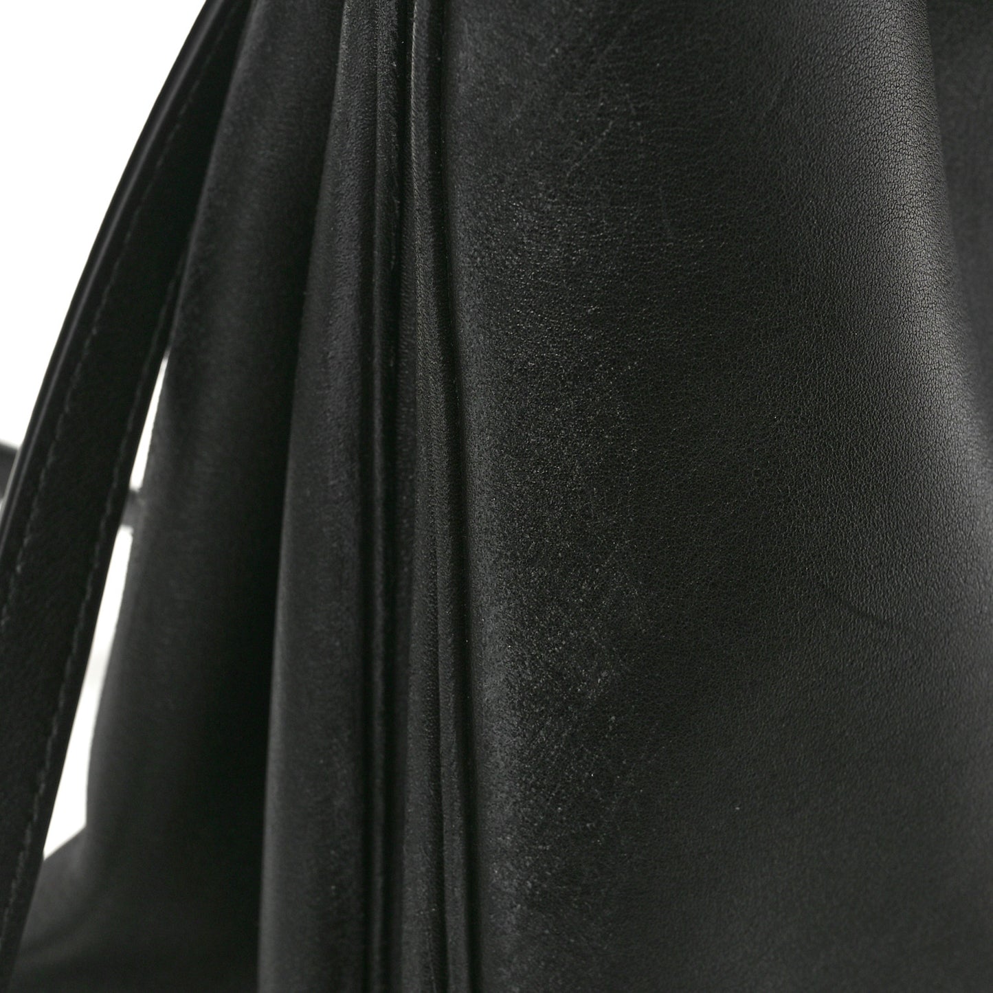 Smooth Calfskin Used Effect Medium Rodeo Top Handle Handbag Black