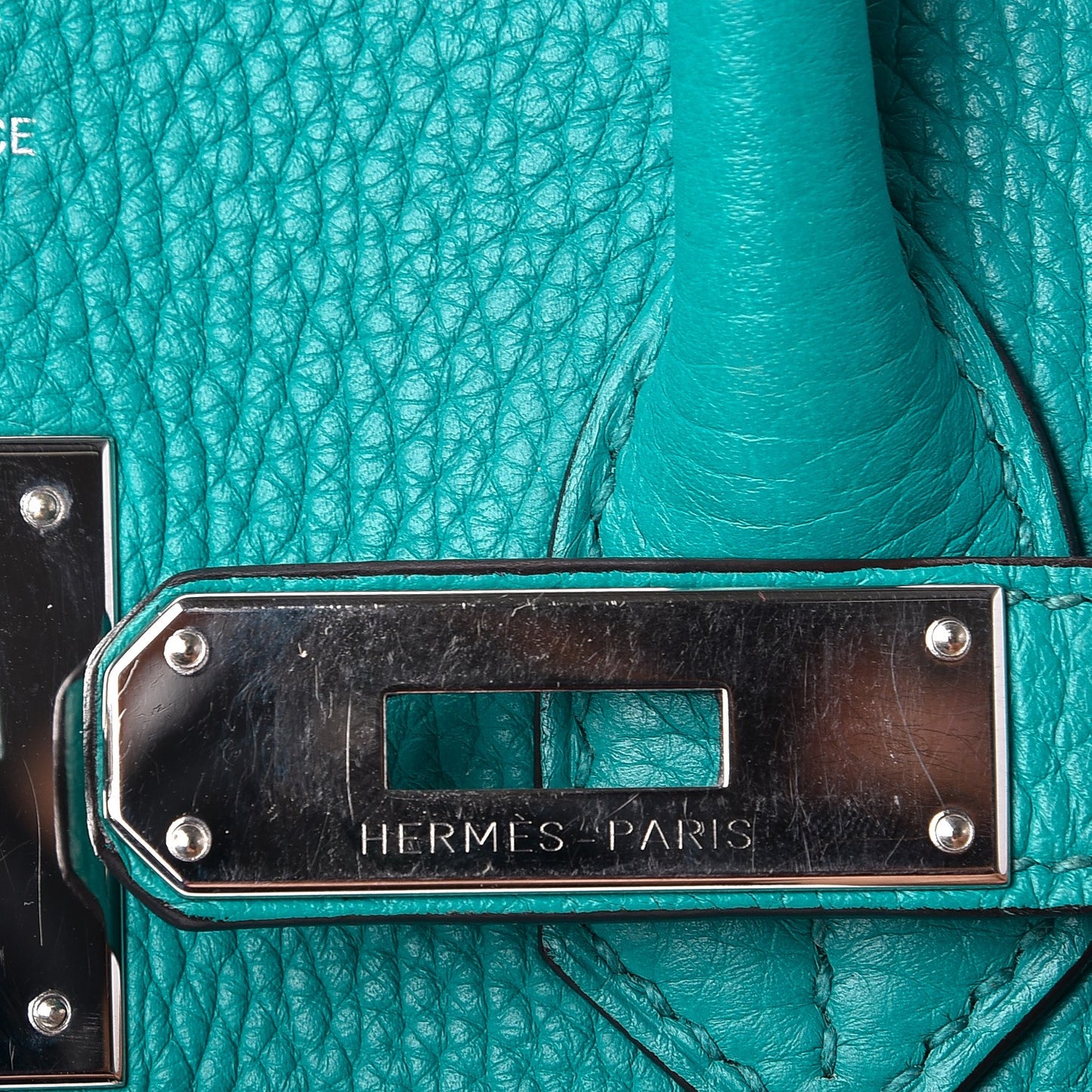 Taurillon Clemence Birkin 35 Bleu Paon