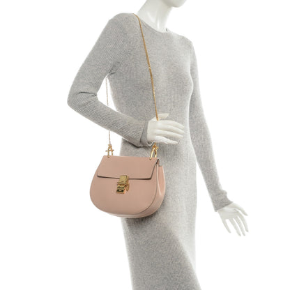 Chloe Grained Lambskin Drew Shoulder Bag Cement Pink 2 of 6