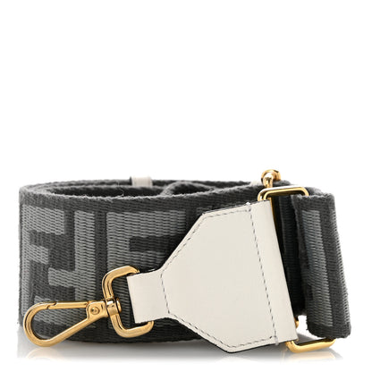 Fendi Ribbon Vitello Seta FF 1974 Adjustable Strap You Ardesia Pietra White Ice 1 of 6