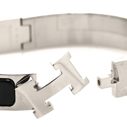 Hermes Enamel Narrow Clic Clac H Bracelet GM Black 4 of 5