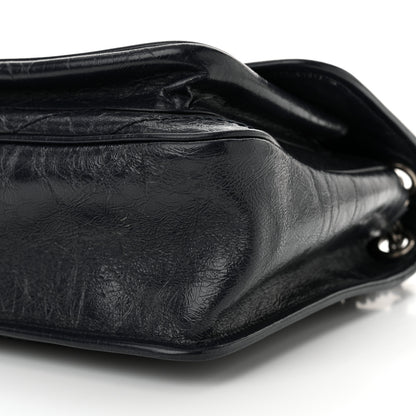 Saint Laurent Crinkled Calfskin Matelasse Monogram Medium Niki Chain Satchel Deep Marine 10 of 10