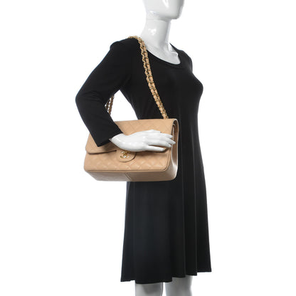 Chanel Caviar Quilted Jumbo Double Flap Beige Clair 1 of 8