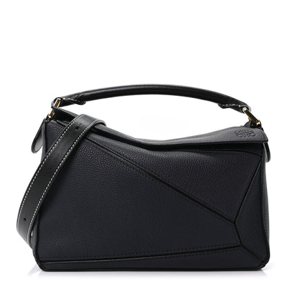 Loewe Calfskin Small Puzzle Bag Midnight Blue Black 1 of 9
