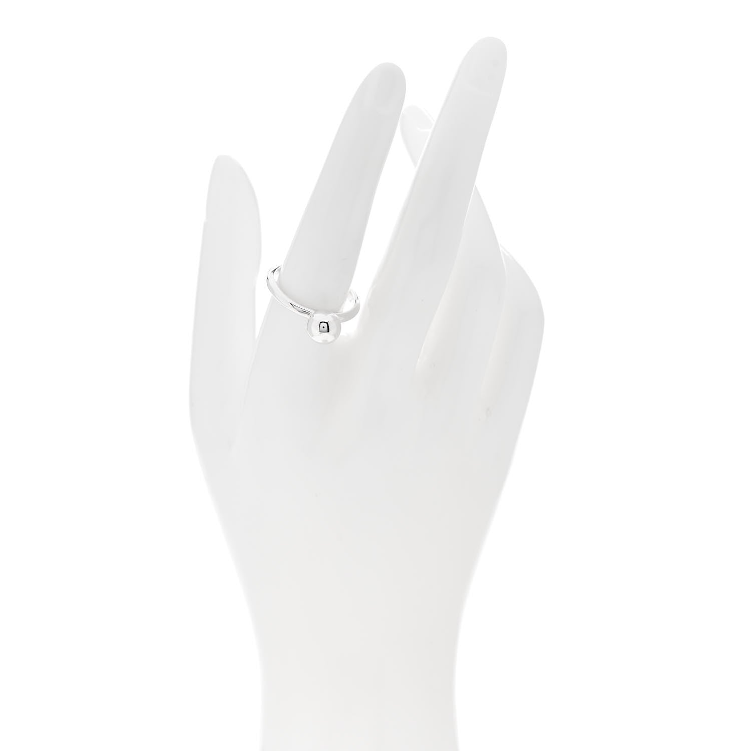 Tiffany Sterling Silver 8mm Hardwear Ball Ring 57 8 2 of 7