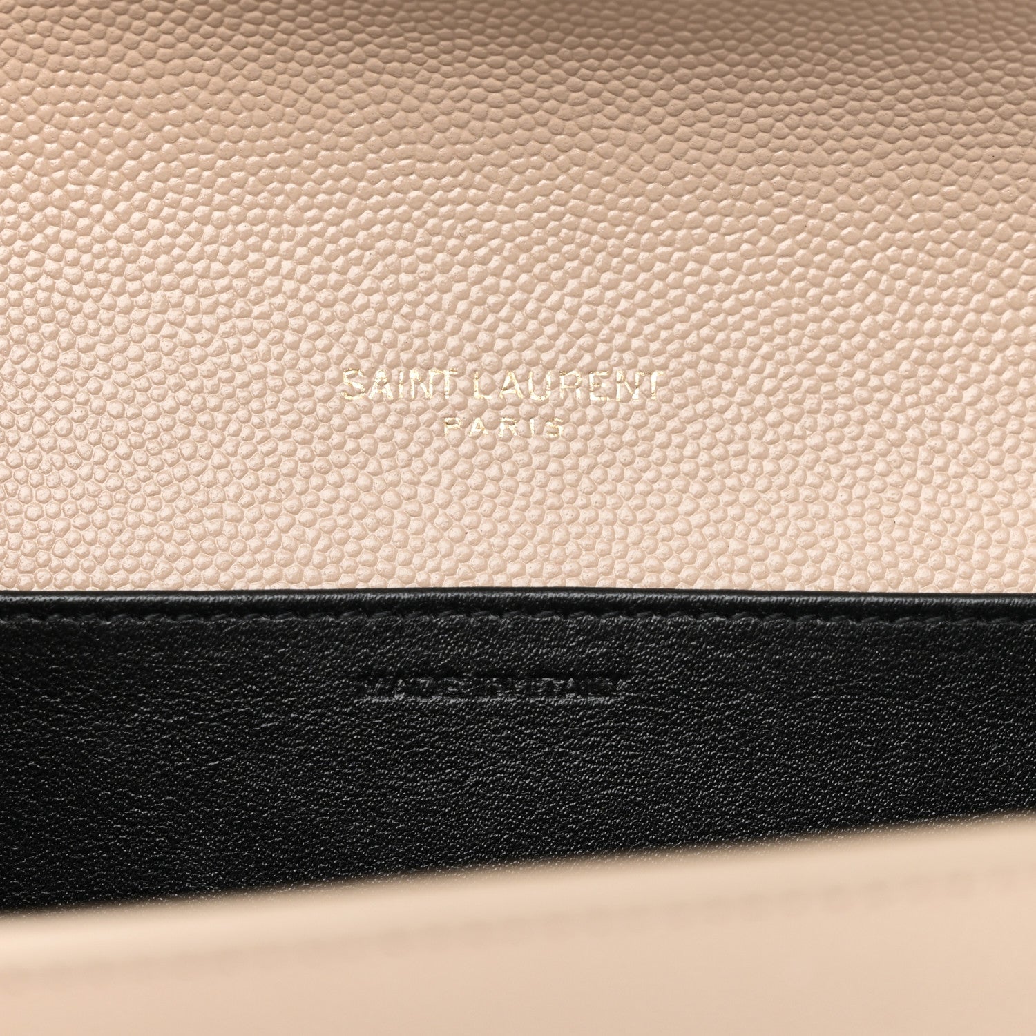 Saint Laurent Grain De Poudre Monogram Uptown Chain Wallet Taupe 7 of 11