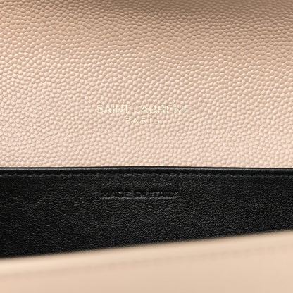 Saint Laurent Grain De Poudre Monogram Uptown Chain Wallet Taupe 7 of 11