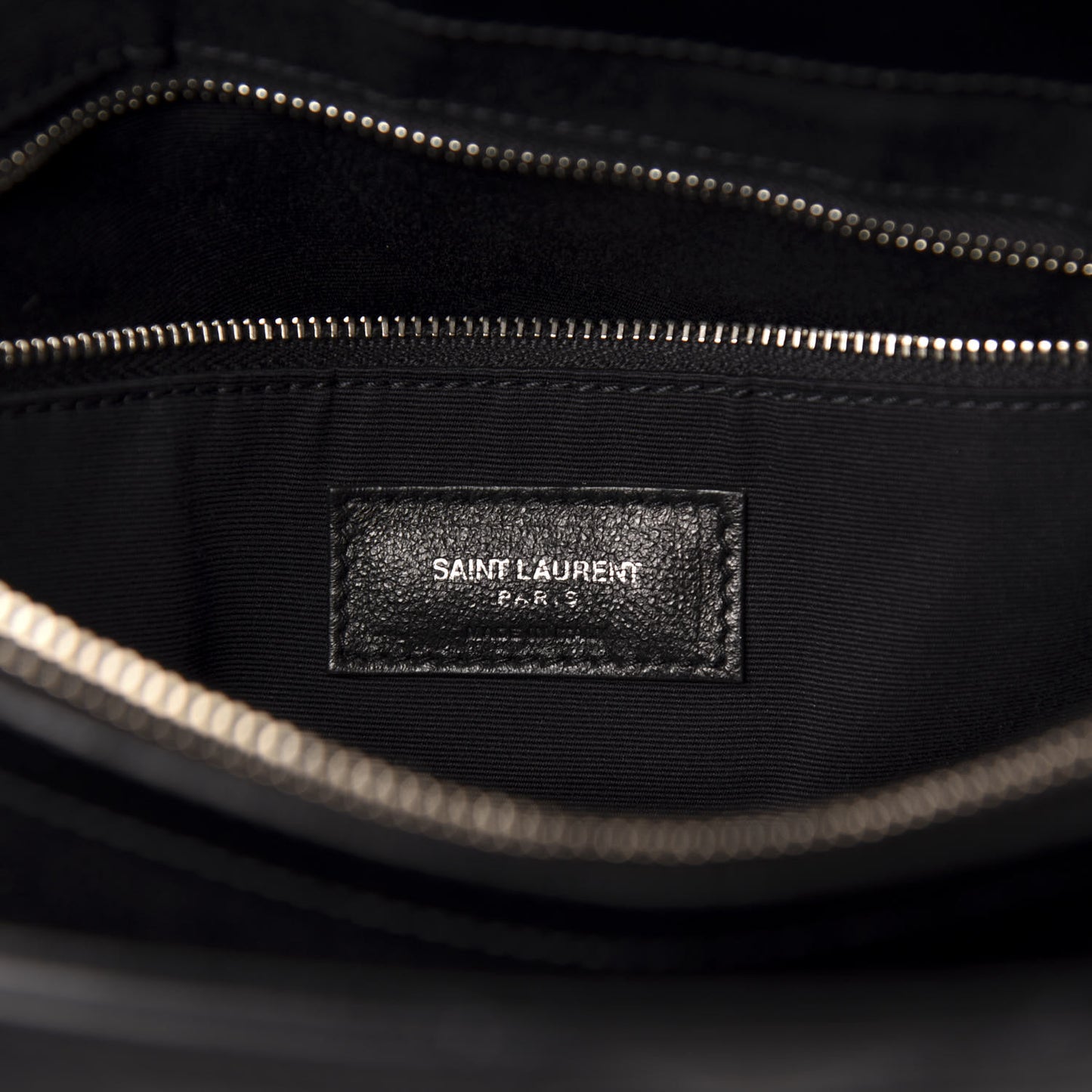 Calfskin Y Quilted Monogram Medium Loulou Chain Satchel Black