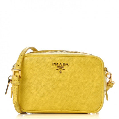 Prada Saffiano Mini Camera Crossbody Bag Soleil 1 of 10