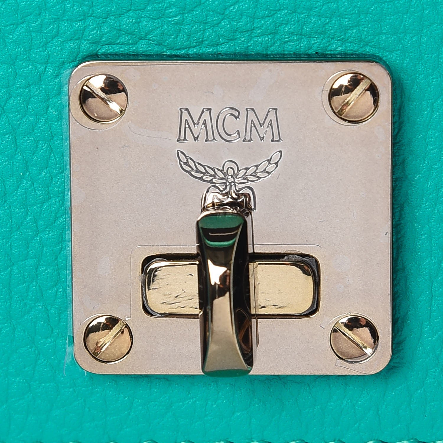 MCM Grained Calfskin Medium Milla Convertible Backpack Oasis Green 8 of 11
