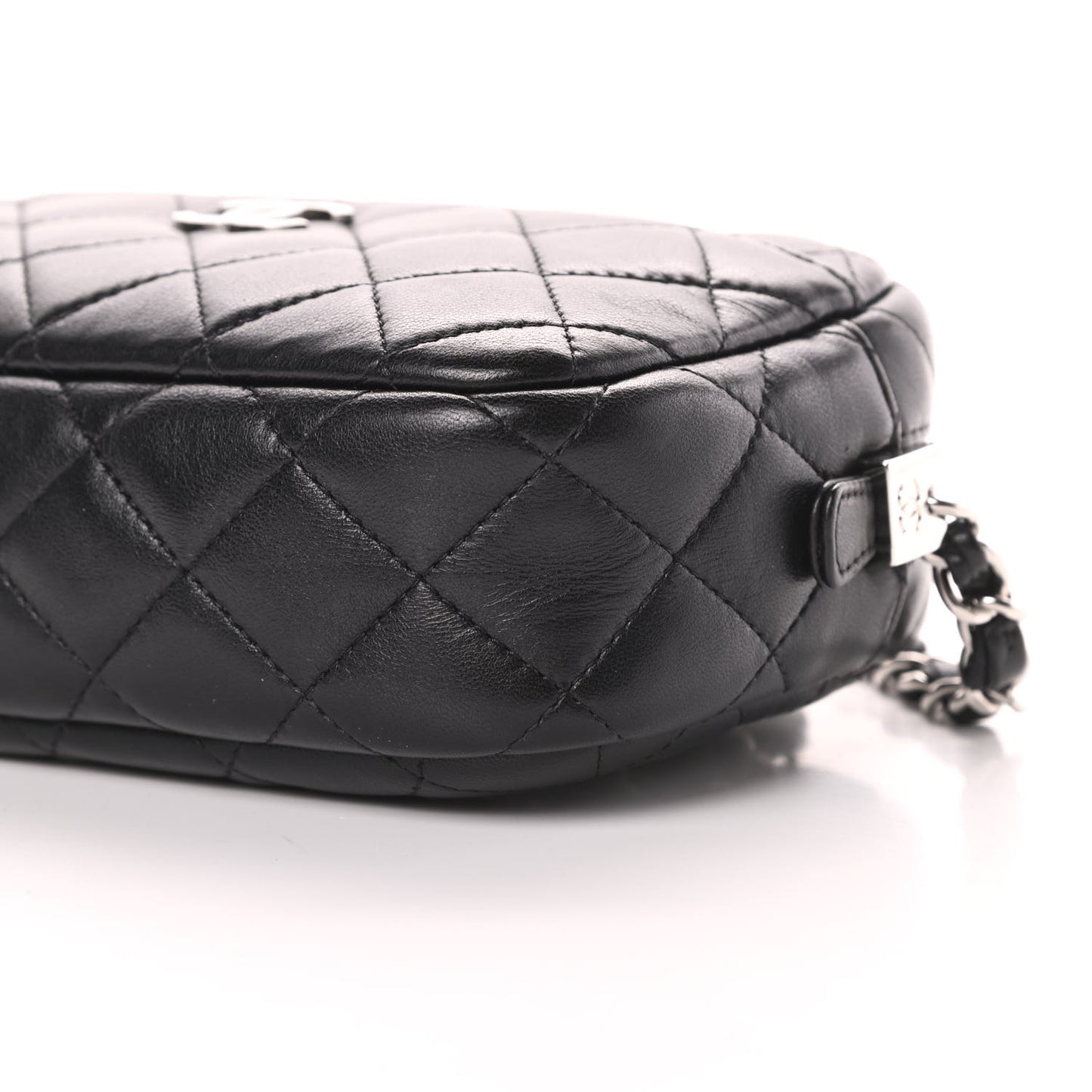 Lambskin Quilted Small Timeless Camera Case Black