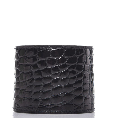 Hermes Shiny Alligator Kelly Extreme S Bracelet Black 3 of 7