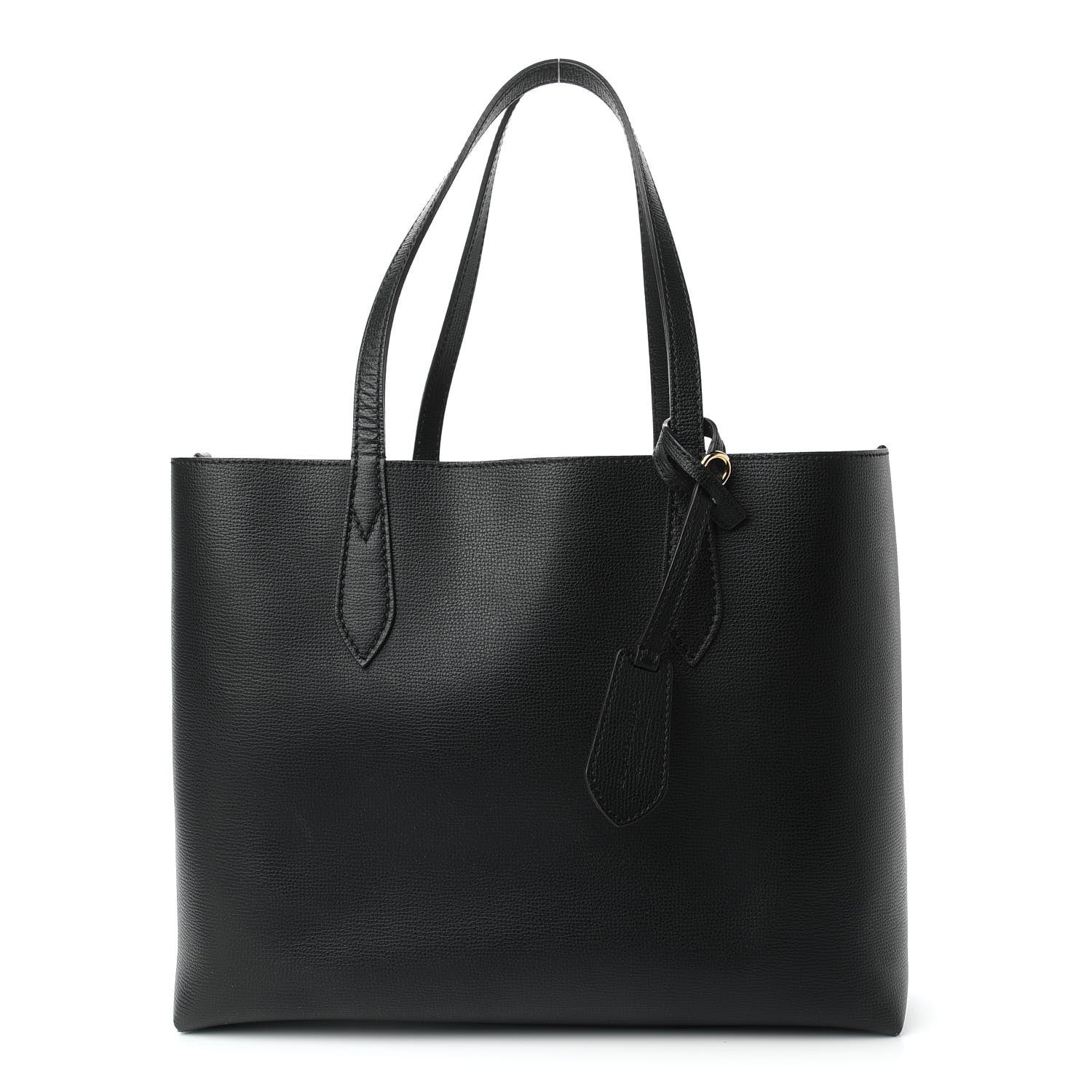 Burberry Grainy Calfskin Haymarket Check Medium Reversible Tote Black 1 of 16
