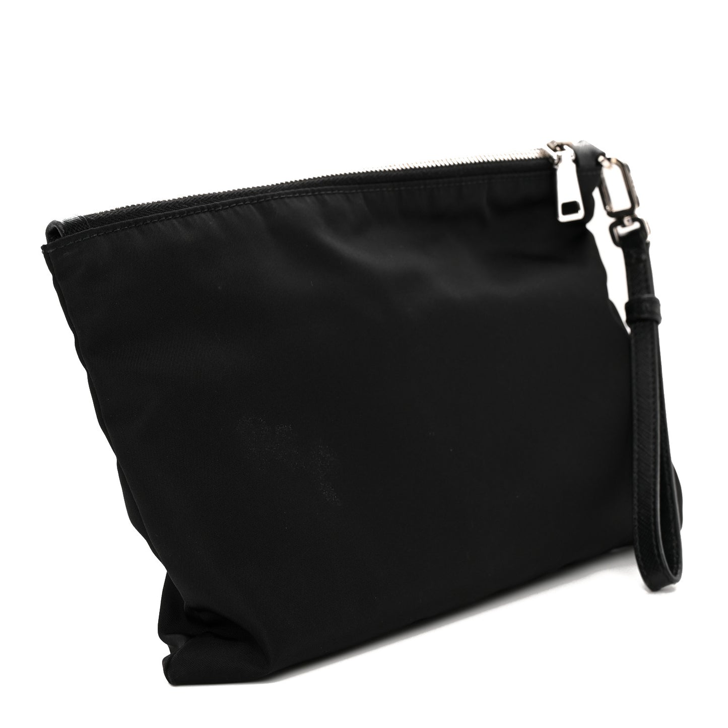 Tessuto Nylon Saffiano Wristlet Black