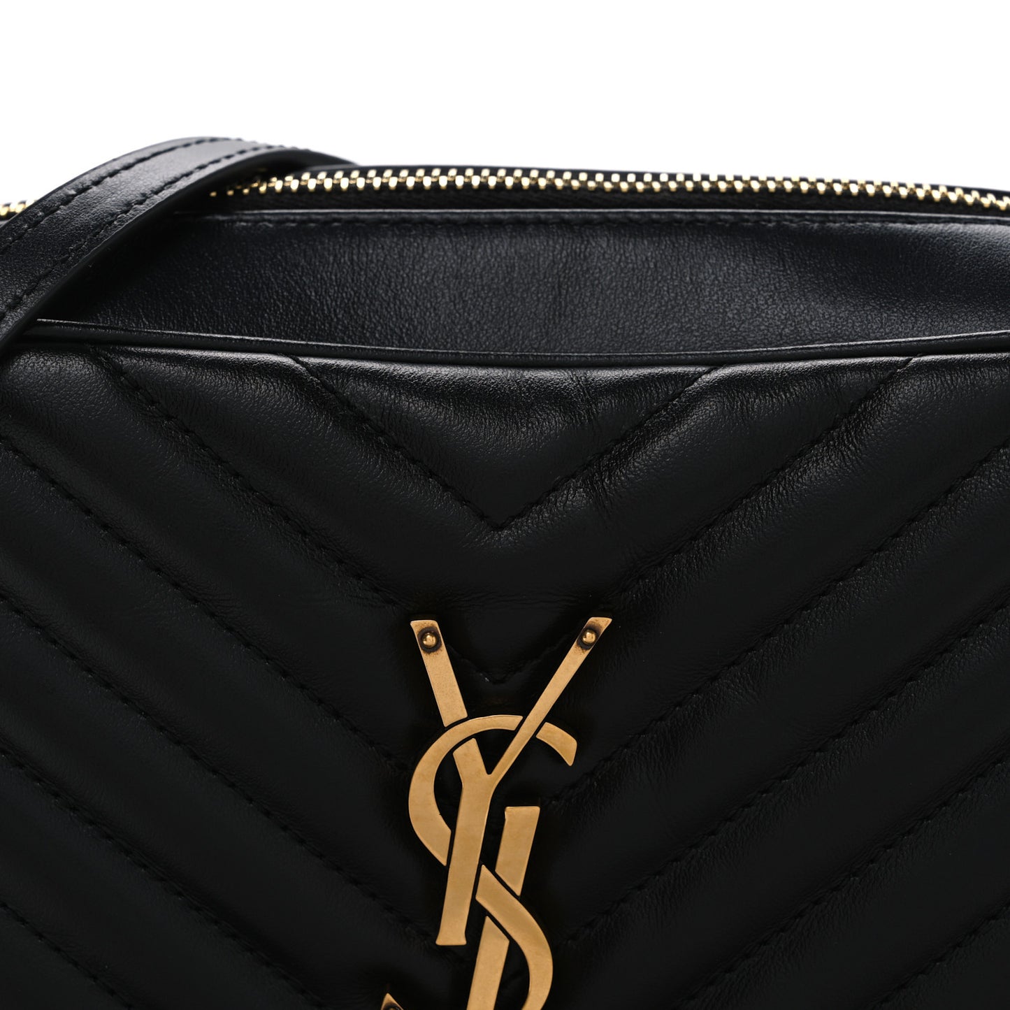 Calfskin Matelasse Monogram Lou Camera Bag Black