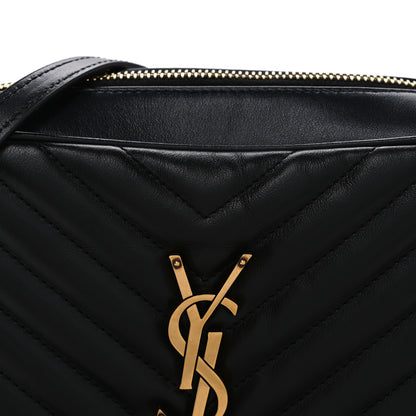 Saint Laurent Calfskin Matelasse Monogram Lou Camera Bag Black 8 of 11