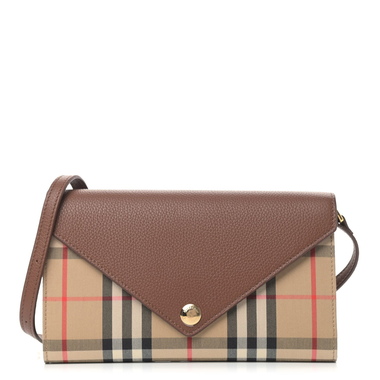 Burberry Vintage Check Grainy Calfskin Hanna Crossbody Tan 1 of 10