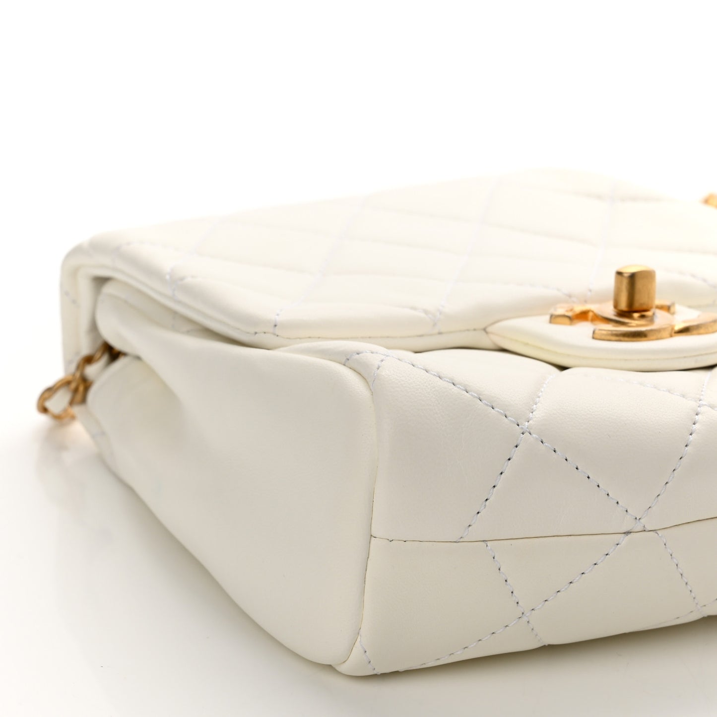 Lambskin Quilted Side-Packs White