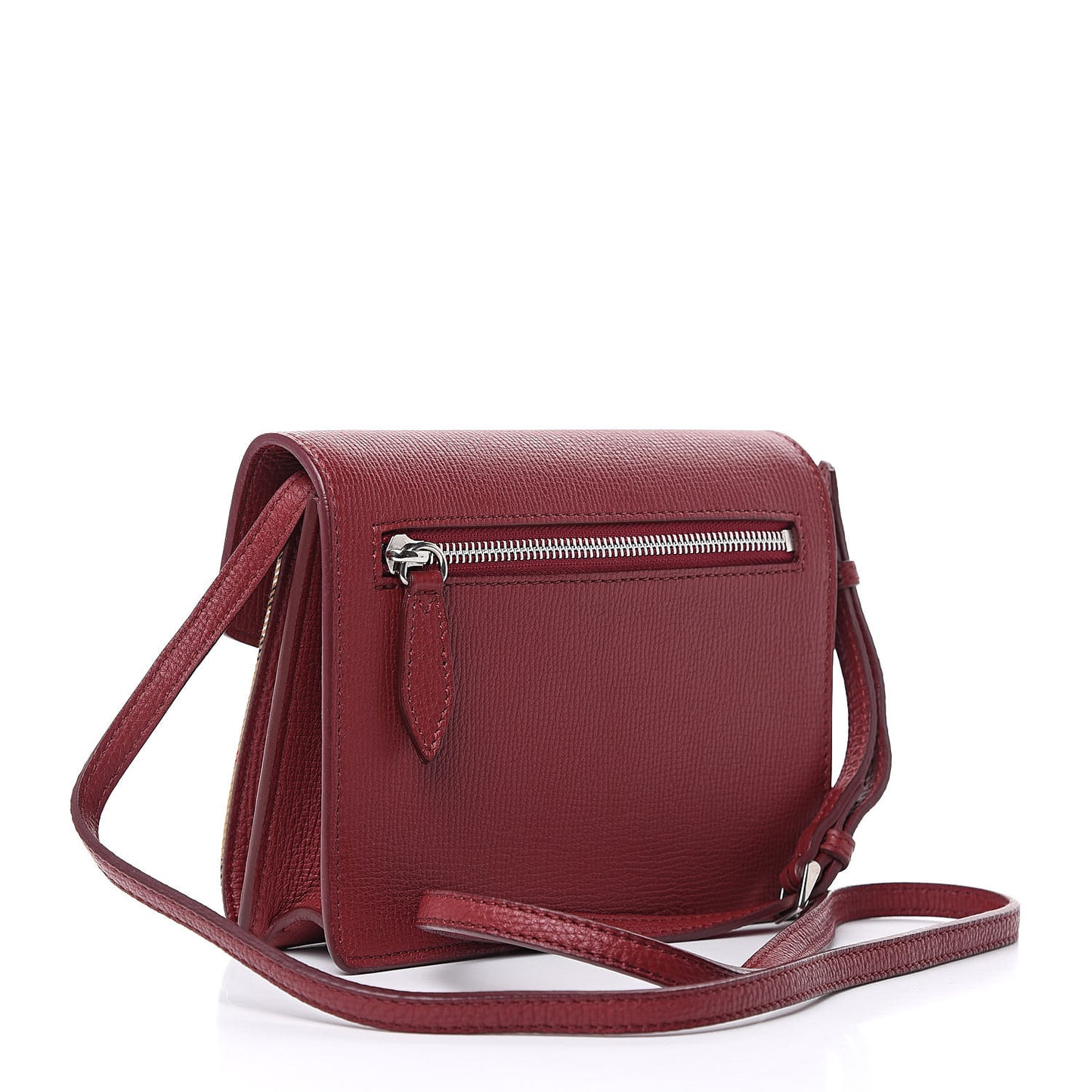 Derby Calfskin House Check Mini Macken Crossbody Bag Russet Red