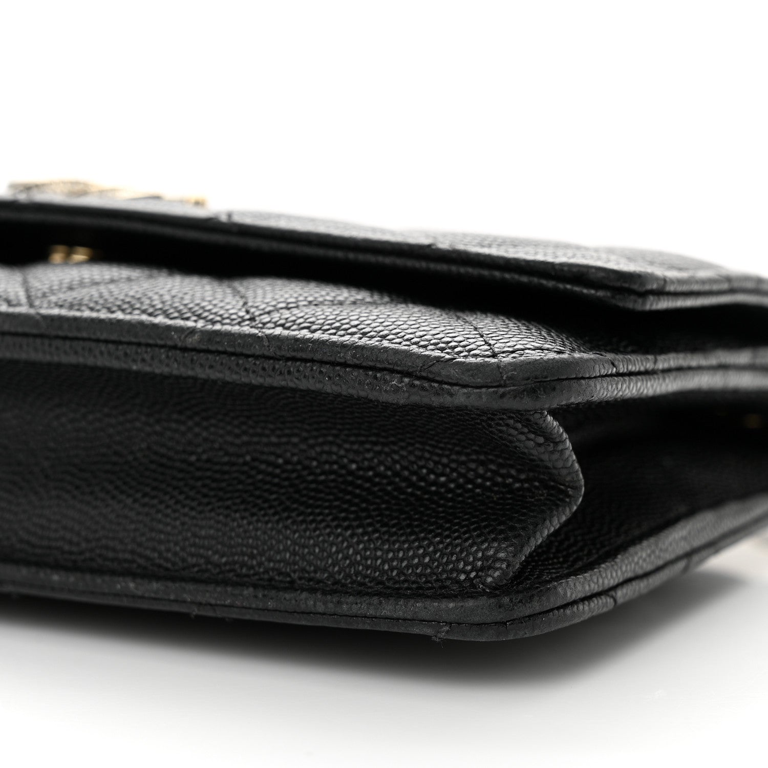 Chanel Caviar Quilted Crystal Enamel CC Wallet On Chain WOC Black 11 of 14