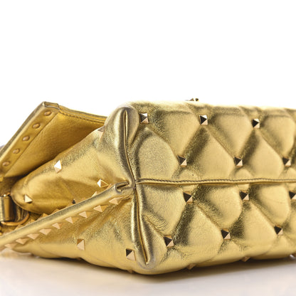 Valentino Garavani Metallic Nappa Candystud Top Handle Bag Gold 6 of 10