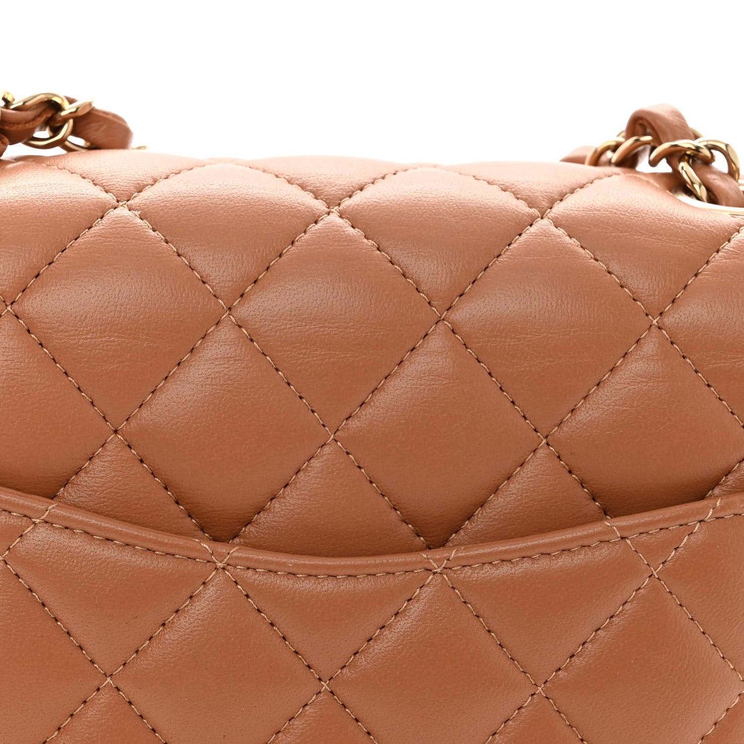 Chanel Lambskin Quilted Mini Square Flap Brown 11 of 11