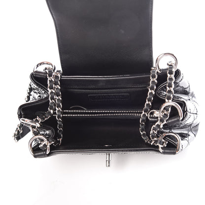 Chanel Patent Quilted Coco Shine Small Accordion Flap Black 6 of 11