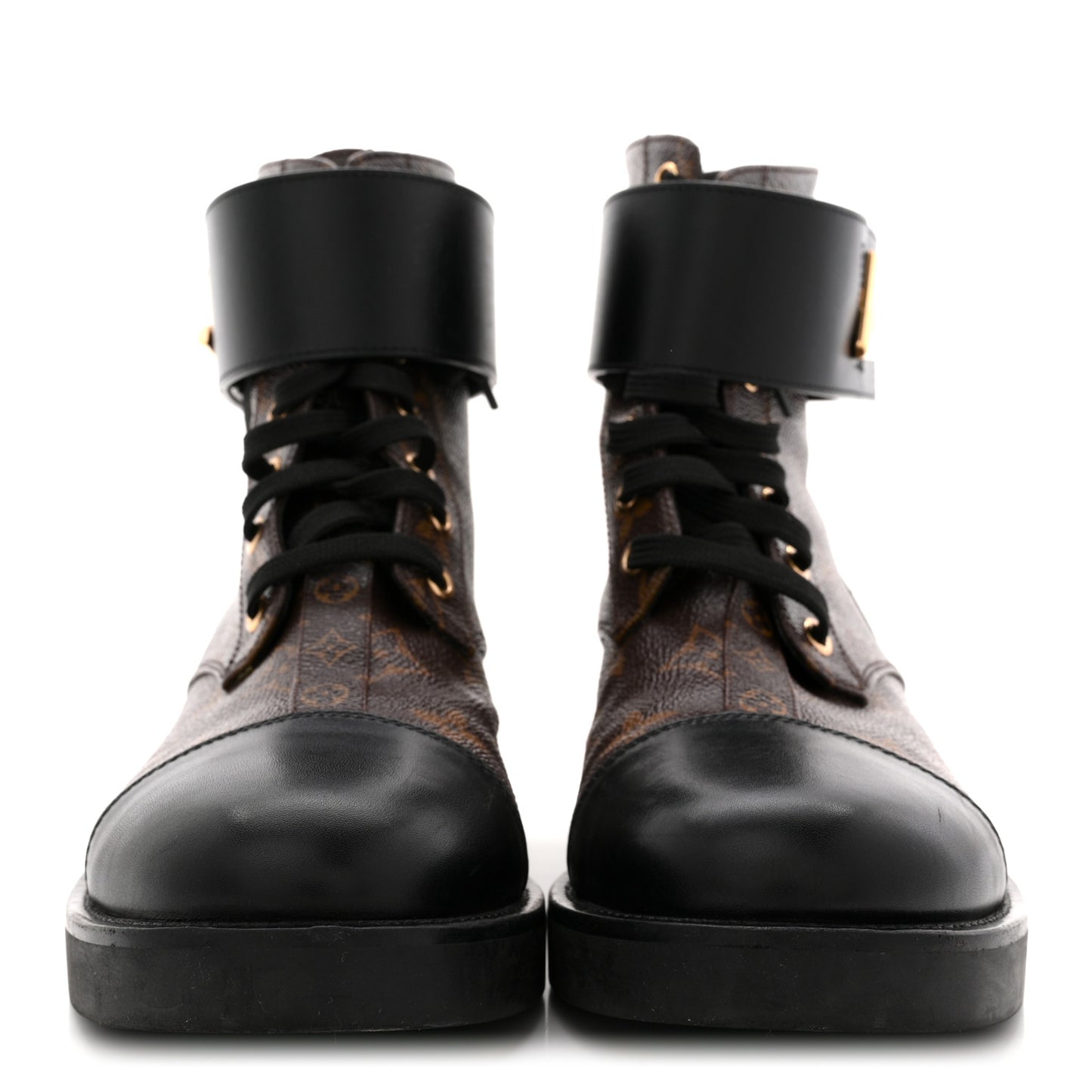 Calfskin Monogram Wonderland Flat Ranger Boots 39 Black