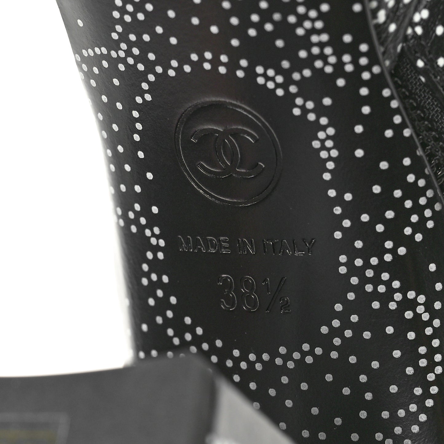 Calfskin Camellia Printed Ankle Boots 38.5 Black White