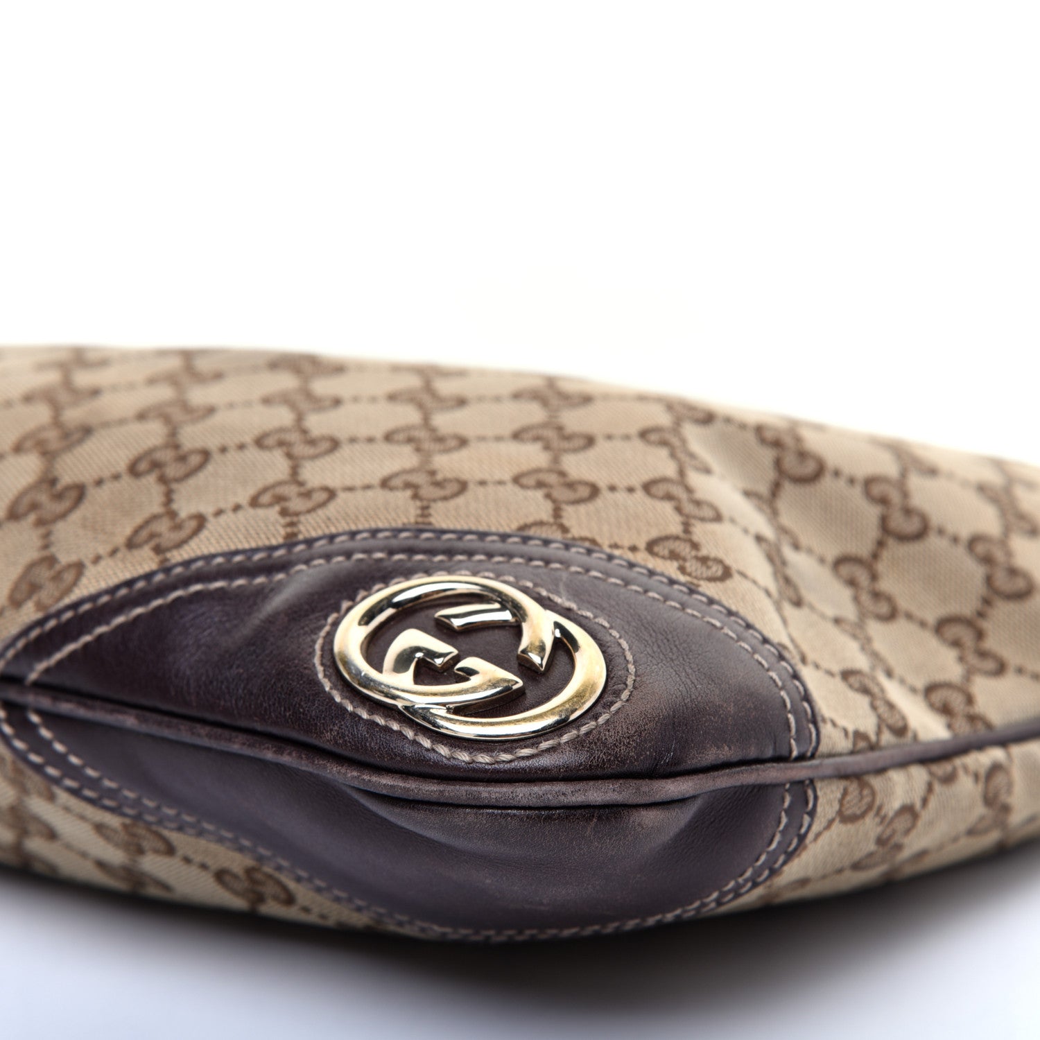 Gucci Monogram Medium New Britt Hobo Dark Brown 7 of 11
