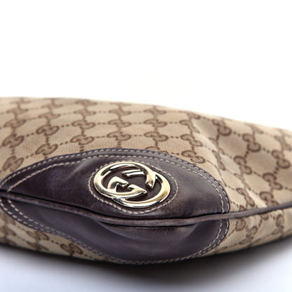 Gucci Monogram Medium New Britt Hobo Dark Brown 7 of 11