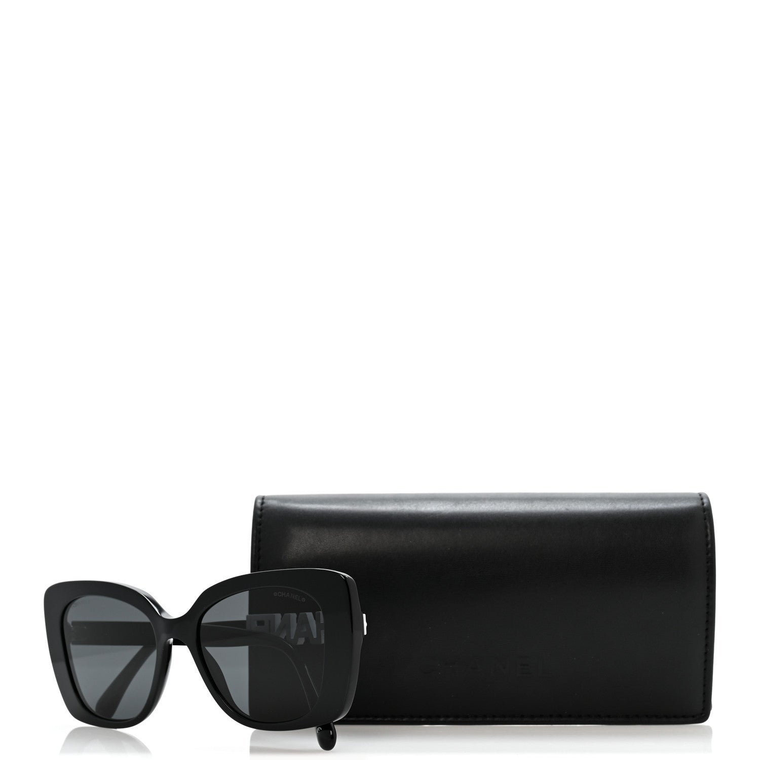 Chanel Acetate Strass Square Sunglasses 5422-B-A Black White 8 of 8