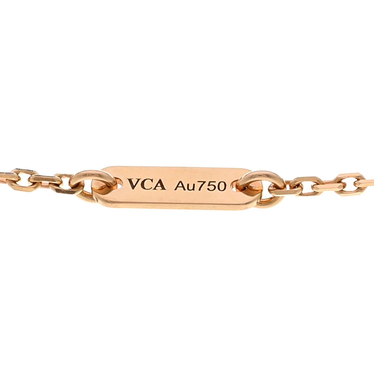 Van Cleef & Arpels 18K Rose Gold Carnelian Sweet Alhambra Pendant Necklace 4 of 5