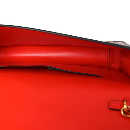 Versace Coated Canvas Virtus La Greca Signature Shoulder Bag Red 5 of 9