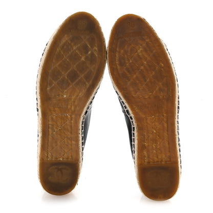 Chanel Lambskin CC Espadrilles 38 Black 6 of 10